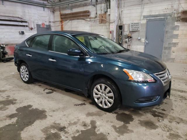 1N4AB7AP2EN850134 - 2014 NISSAN SENTRA S TEAL photo 4