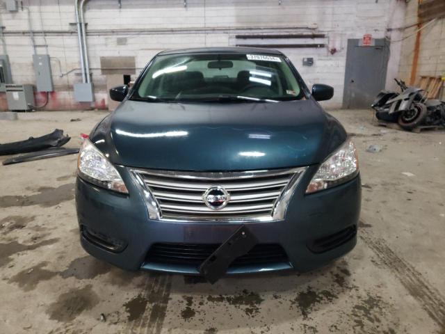 1N4AB7AP2EN850134 - 2014 NISSAN SENTRA S TEAL photo 5