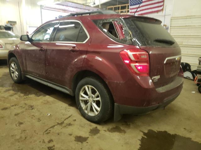 2GNFLFEK6G6351650 - 2016 CHEVROLET EQUINOX LT RED photo 2