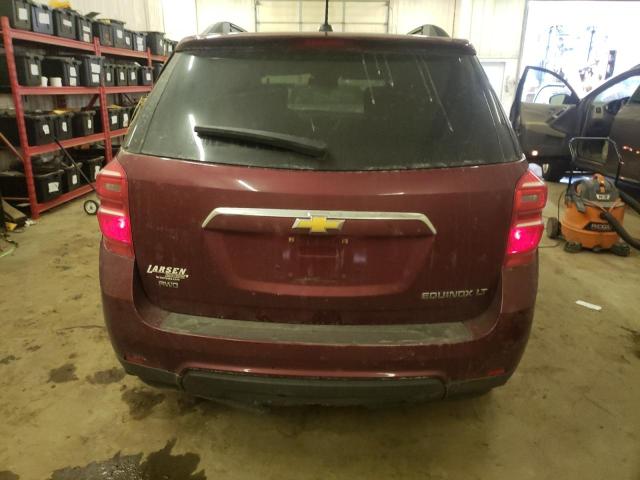 2GNFLFEK6G6351650 - 2016 CHEVROLET EQUINOX LT RED photo 6