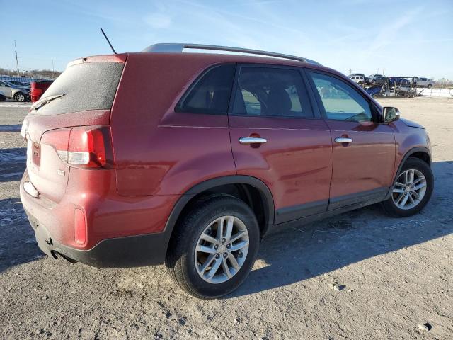 5XYKT4A69EG529443 - 2014 KIA SORENTO LX RED photo 3