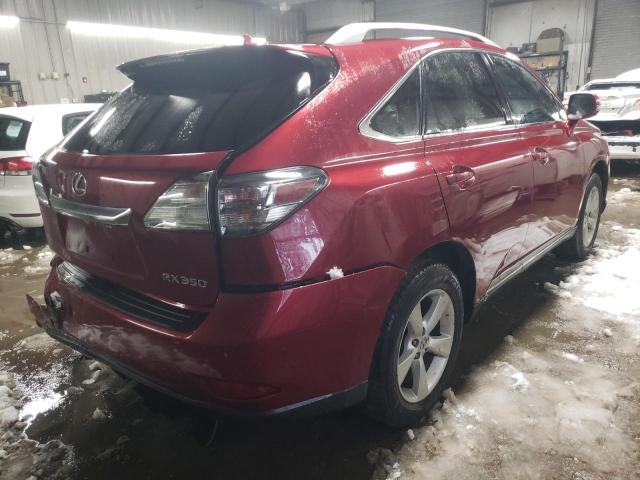 2T2BK1BA6BC108478 - 2011 LEXUS RX 350 RED photo 3