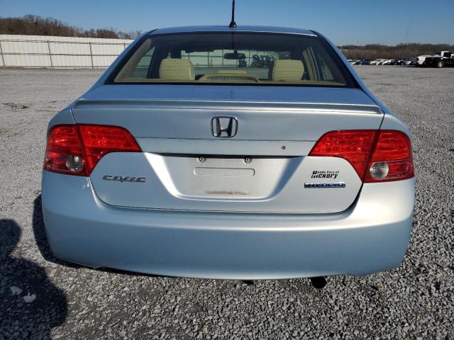 JHMFA36296S009275 - 2006 HONDA CIVIC HYBRID BLUE photo 6