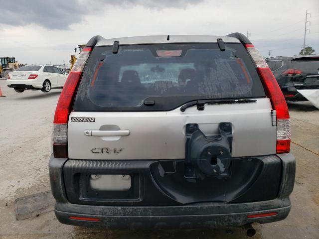 JHLRD68575C000424 - 2005 HONDA CR-V LX SILVER photo 6