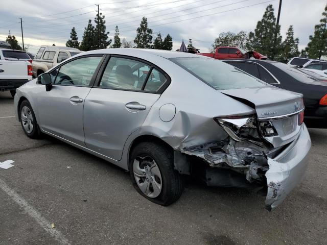 19XFB2F50DE235238 - 2013 HONDA CIVIC LX SILVER photo 2