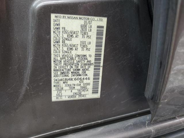 5N1AR18U48C606446 - 2008 NISSAN PATHFINDER S BROWN photo 13