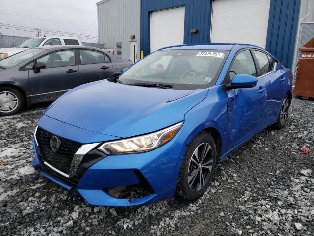 3N1AB8CV9LY275741 - 2020 NISSAN SENTRA SV BLUE photo 2