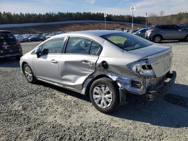 19XFB2F54CE077341 - 2012 HONDA CIVIC LX SILVER photo 2