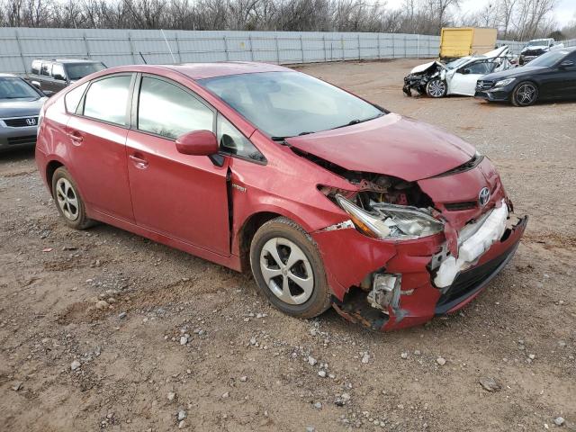 JTDKN3DU1E0369577 - 2014 TOYOTA PRIUS RED photo 4