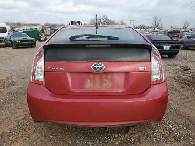 JTDKN3DU1E0369577 - 2014 TOYOTA PRIUS RED photo 6