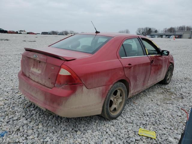 3FAHP0HA4BR154490 - 2011 FORD FUSION SE RED photo 3