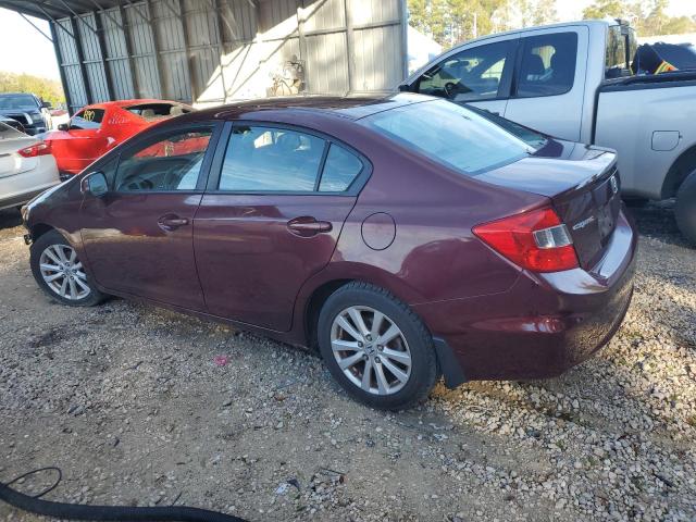 19XFB2F92CE093542 - 2012 HONDA CIVIC EXL BURGUNDY photo 2