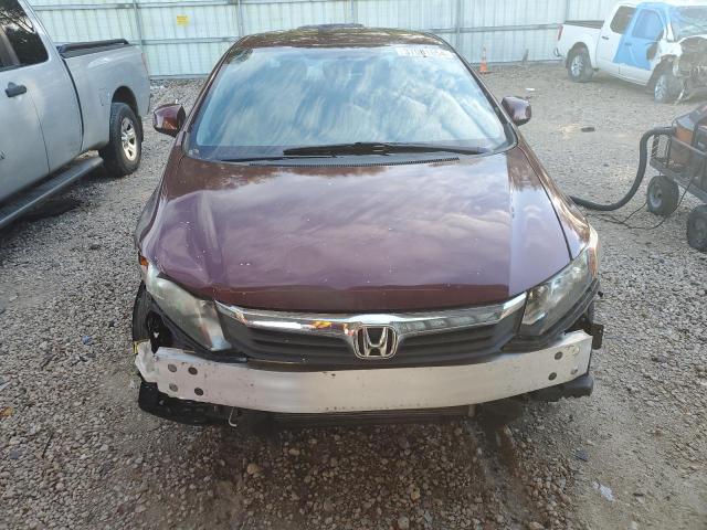 19XFB2F92CE093542 - 2012 HONDA CIVIC EXL BURGUNDY photo 5