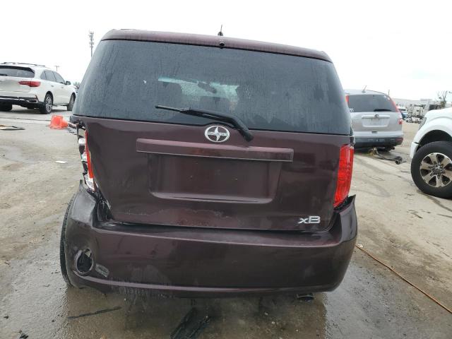 JTLKE50E281028427 - 2008 TOYOTA SCION XB BURGUNDY photo 6