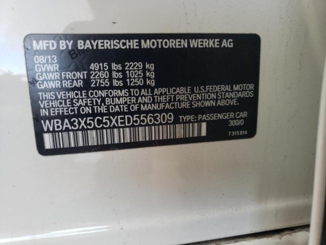 WBA3X5C5XED556309 - 2014 BMW 328 XIGT WHITE photo 13