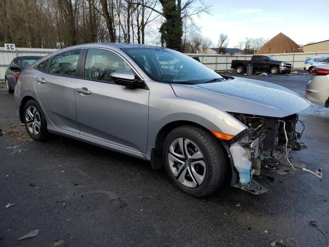 2HGFC2F51JH592328 - 2018 HONDA CIVIC LX SILVER photo 4