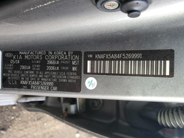 KNAFX5A84F5269991 - 2015 KIA FORTE EX GRAY photo 13