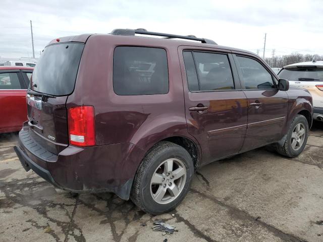 5FNYF4H45AB023969 - 2010 HONDA PILOT EX BURGUNDY photo 3