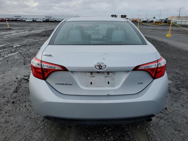 2T1BURHE6GC675417 - 2016 TOYOTA COROLLA L SILVER photo 6