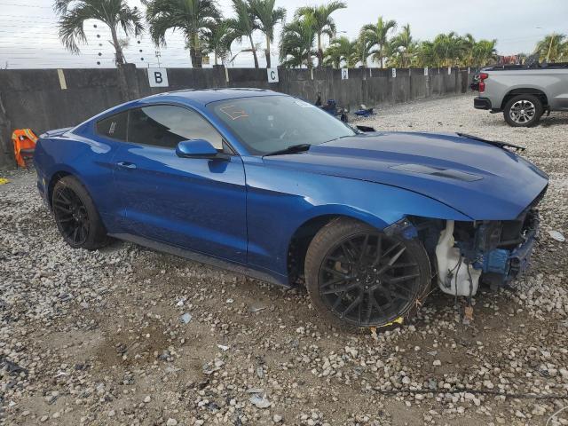 1FA6P8TH6H5240776 - 2017 FORD MUSTANG BLUE photo 4