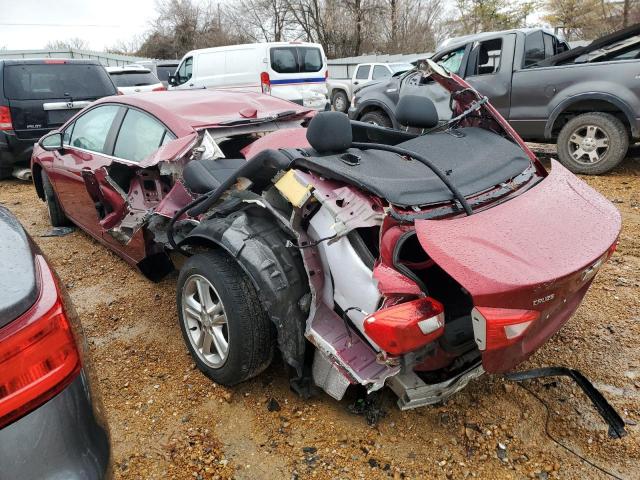 1G1BE5SM8H7143099 - 2017 CHEVROLET CRUZE LT MAROON photo 2