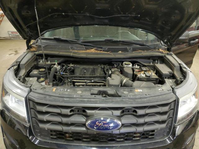 1FM5K8AR1JGB12452 - 2018 FORD EXPLORER POLICE INTERCEPTOR أسود صورة 11