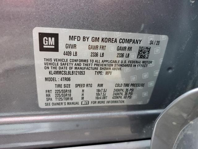 KL4MMCSL8LB121053 - 2020 BUICK ENCORE GX PREFERRED GRAY photo 13