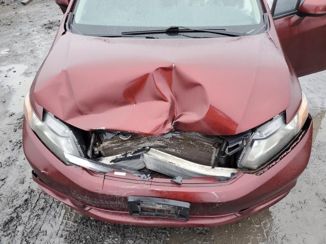 19XFB2F91CE327346 - 2012 HONDA CIVIC EXL Շագանակագույն լուսանկար 11
