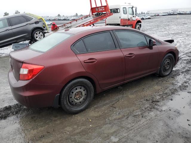 19XFB2F91CE327346 - 2012 HONDA CIVIC EXL MAROON photo 3