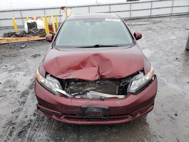 19XFB2F91CE327346 - 2012 HONDA CIVIC EXL MAROON photo 5