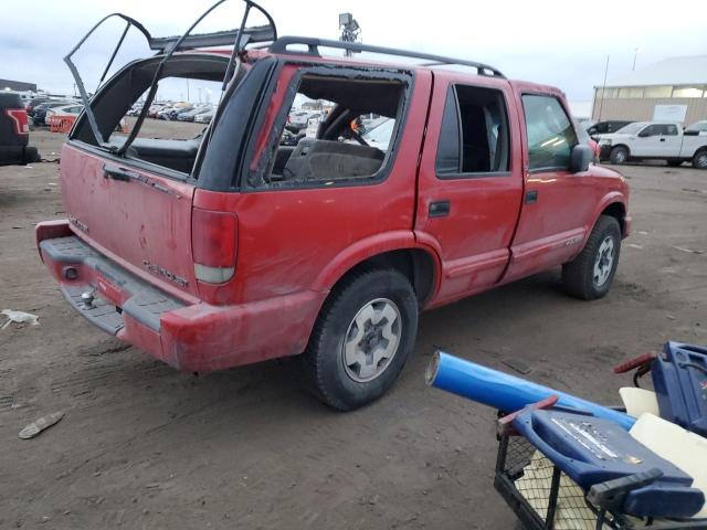 1GNDT13W42K228712 - 2002 CHEVROLET BLAZER RED photo 3