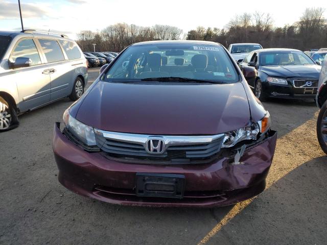 19XFB2F50CE377121 - 2012 HONDA CIVIC LX BURGUNDY photo 5