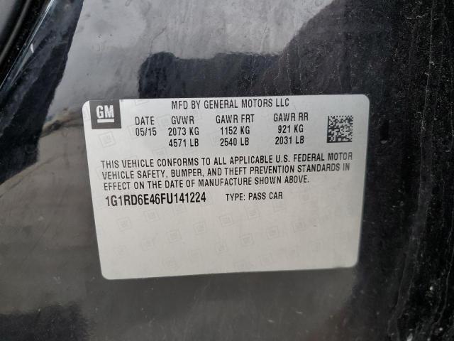 1G1RD6E46FU141224 - 2015 CHEVROLET VOLT BLACK photo 12