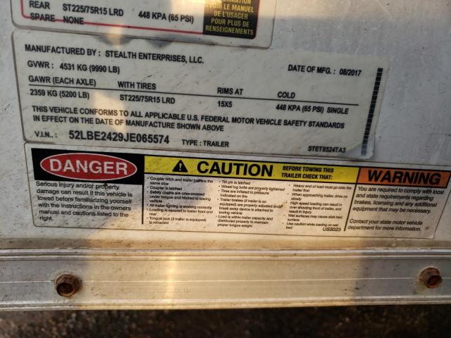 52LBE2429JE065574 - 2018 UTILITY TRAILER Ağ foto 10