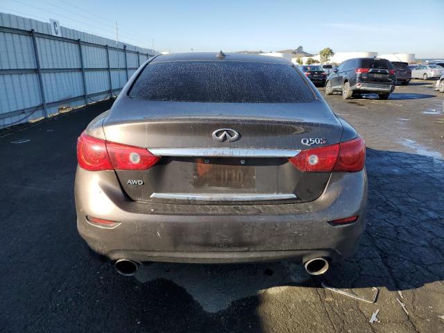 JN1BV7AR9EM698837 - 2014 INFINITI Q50 BASE GRAY photo 6