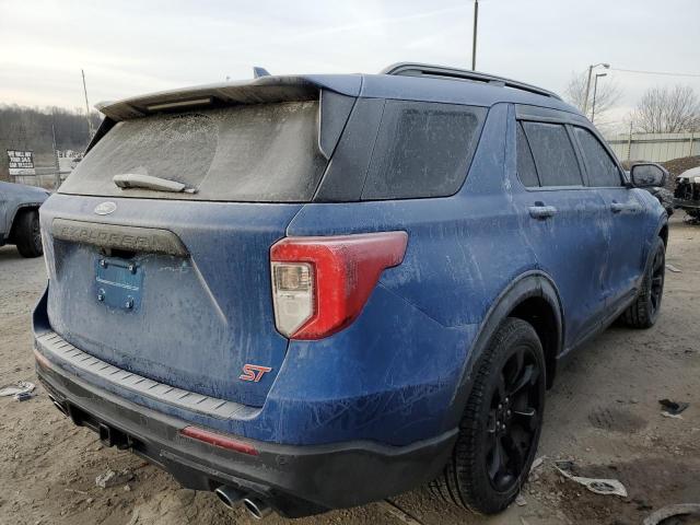 1FM5K8GC6LGA01093 - 2020 FORD EXPLORER ST BLUE photo 3