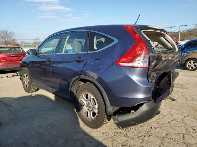 3CZRM3H33EG712351 - 2014 HONDA CR-V LX BLUE photo 2