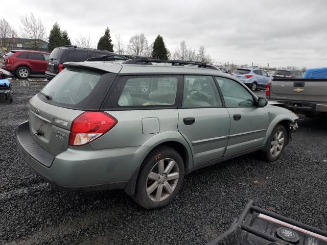 4S4BP61C597312427 - 2009 SUBARU OUTBACK 2.5I GREEN photo 3