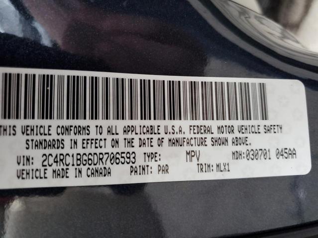 2C4RC1BG6DR706593 - 2013 CHRYSLER TOWN & COU TOURING CHARCOAL photo 12