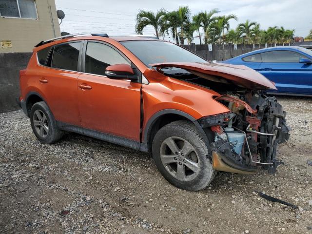 JTMWFREV6FD059332 - 2015 TOYOTA RAV4 XLE ORANGE photo 4