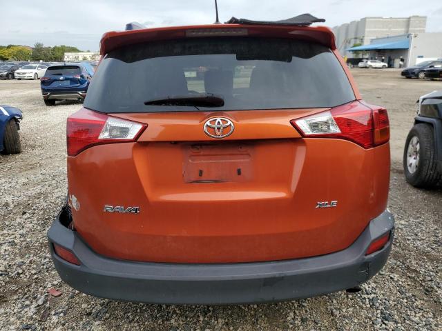 JTMWFREV6FD059332 - 2015 TOYOTA RAV4 XLE ORANGE photo 6