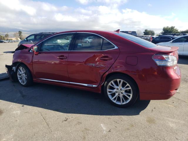 JTHBB1BA6A2013127 - 2010 LEXUS HS 250H RED photo 2