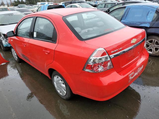 KL1TD56677B037319 - 2007 CHEVROLET AVEO BASE RED photo 2
