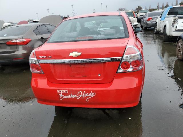 KL1TD56677B037319 - 2007 CHEVROLET AVEO BASE RED photo 6