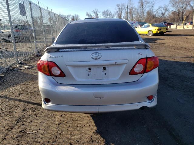 1NXBU40E89Z081573 - 2009 TOYOTA COROLLA BASE SILVER photo 6