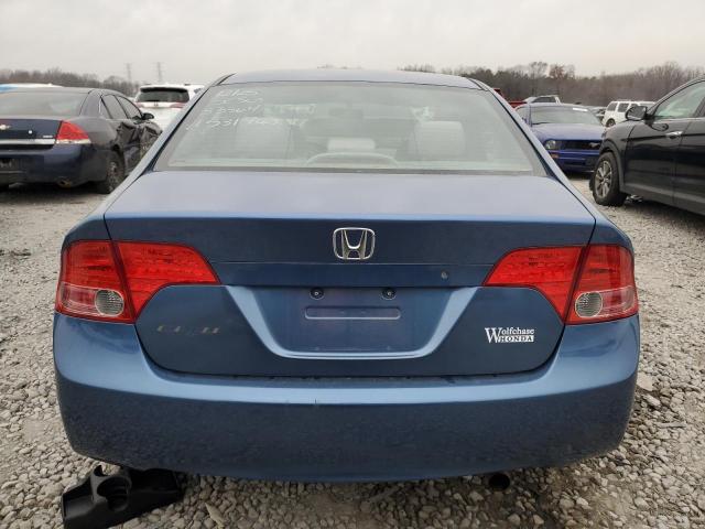 2HGFA16588H531763 - 2008 HONDA CIVIC LX BLUE photo 6