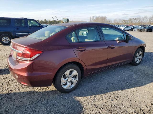 2HGFB2F53DH591463 - 2013 HONDA CIVIC LX BURGUNDY photo 3