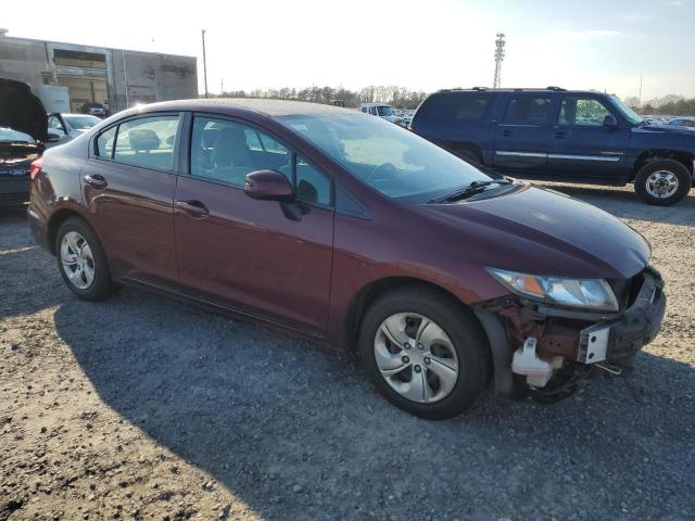 2HGFB2F53DH591463 - 2013 HONDA CIVIC LX BURGUNDY photo 4