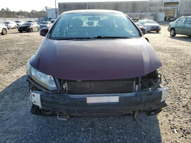 2HGFB2F53DH591463 - 2013 HONDA CIVIC LX BURGUNDY photo 5