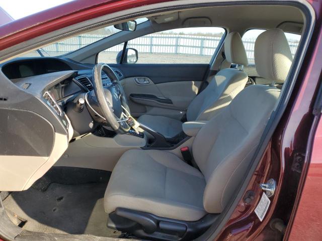 2HGFB2F53DH591463 - 2013 HONDA CIVIC LX BURGUNDY photo 7